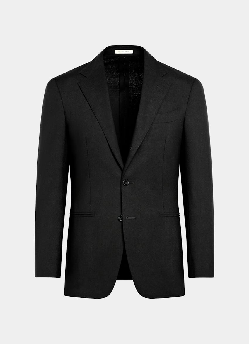 Black Tailored Fit Havana Suit Jacket