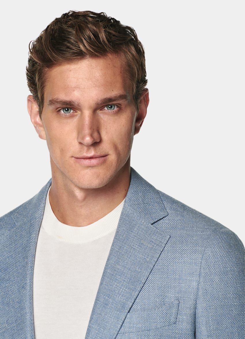 Light Blue Tailored Fit Havana Blazer