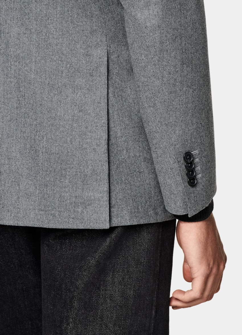 Mid Grey Tailored Fit Havana Suit Jacket