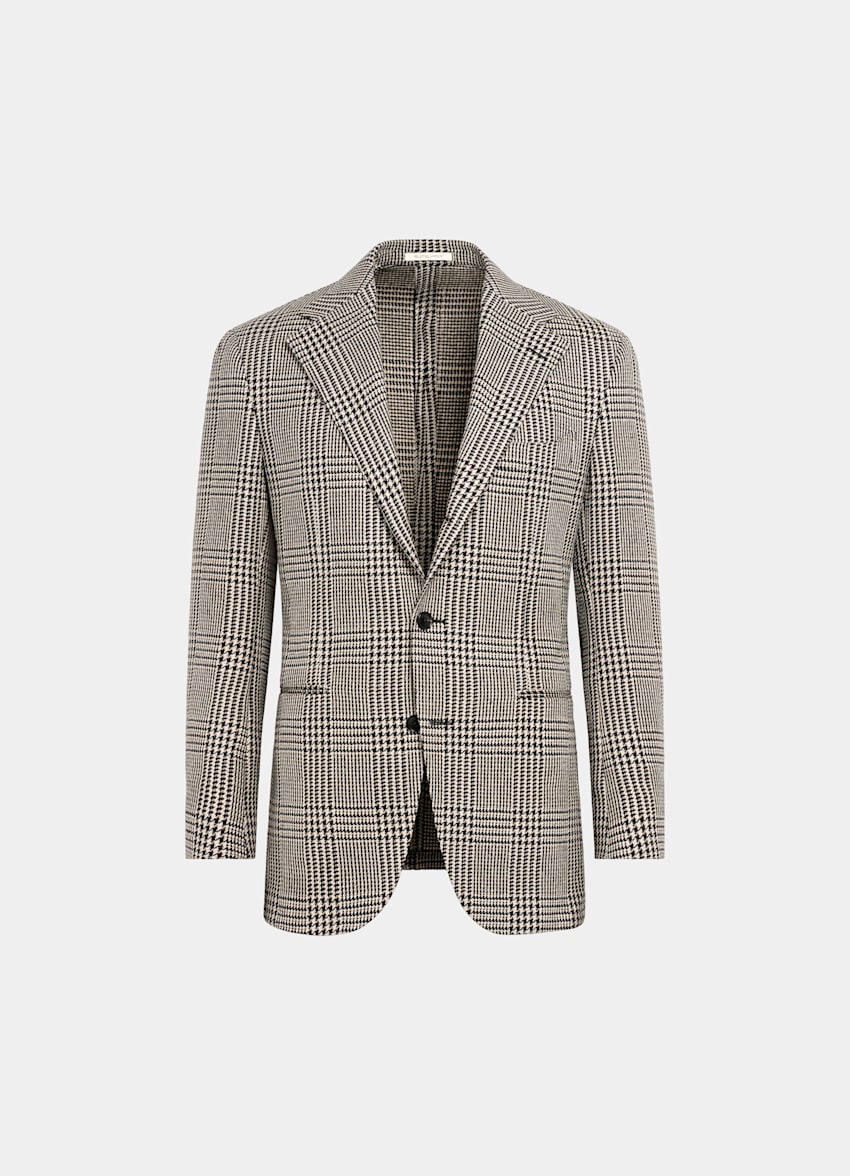 Black Checked Relaxed Fit Roma Blazer