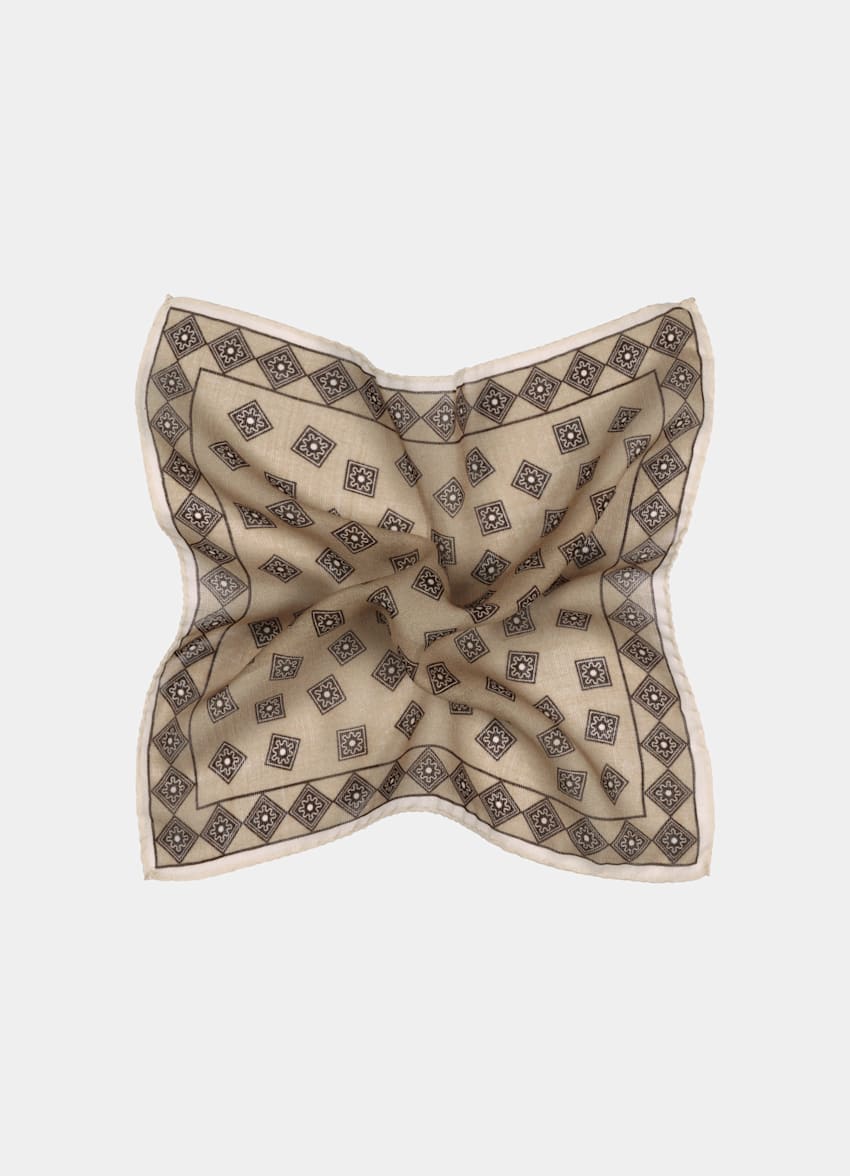 Light Blue Graphic Pocket Square