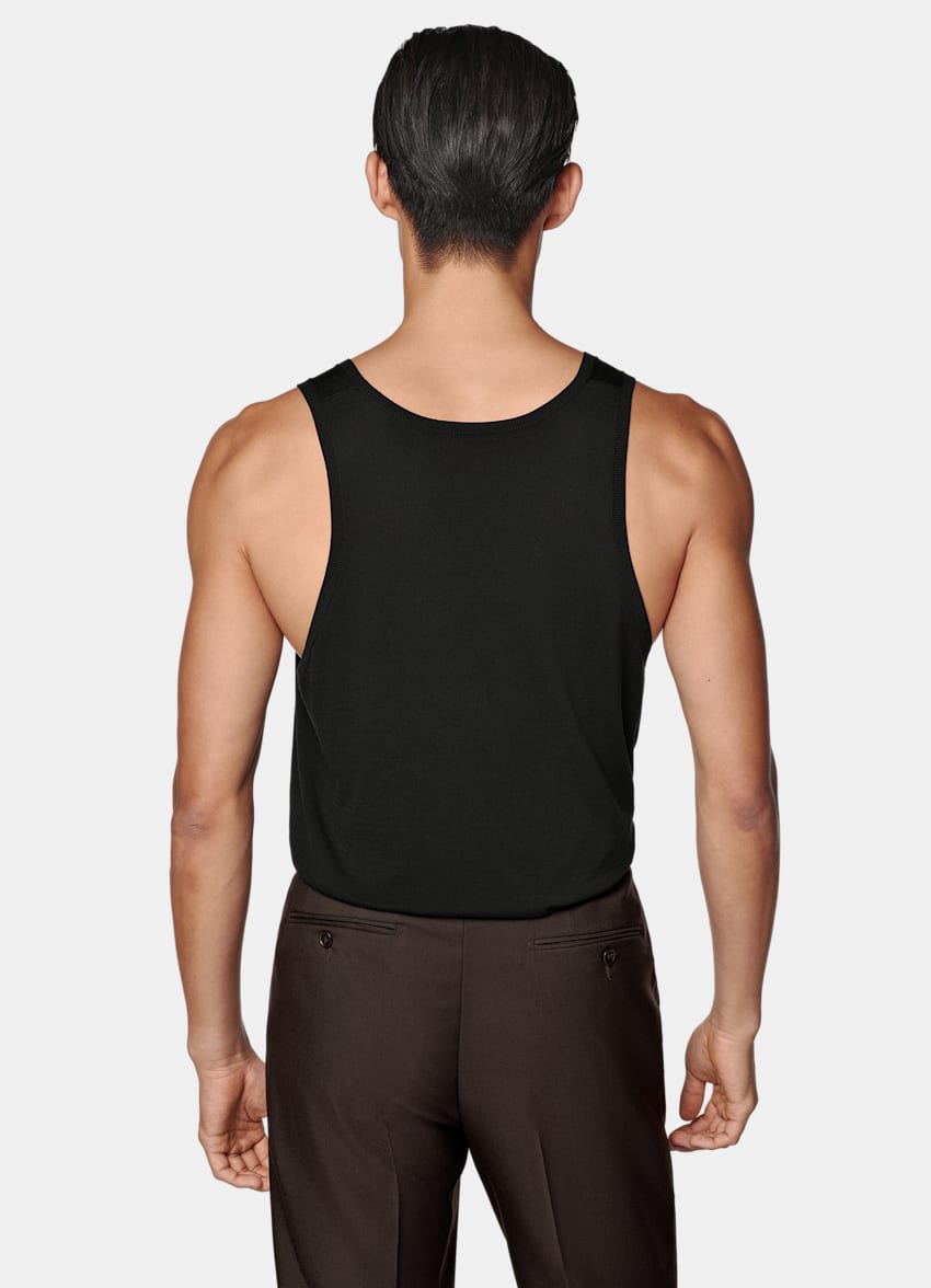 Black Knitted Tank Top