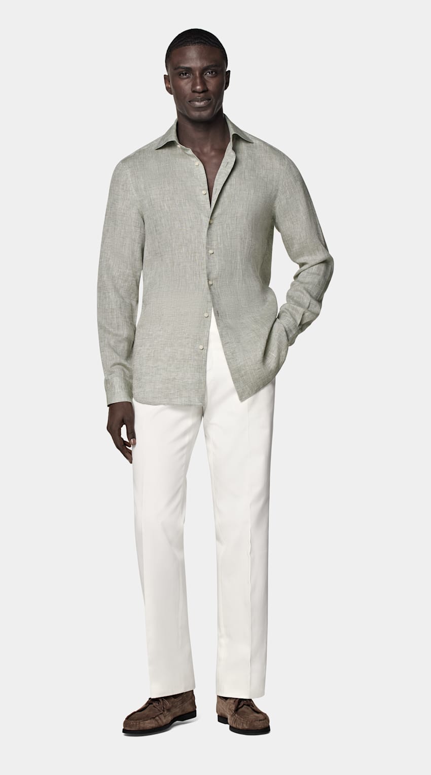 Light Green Tailored Fit Shirt