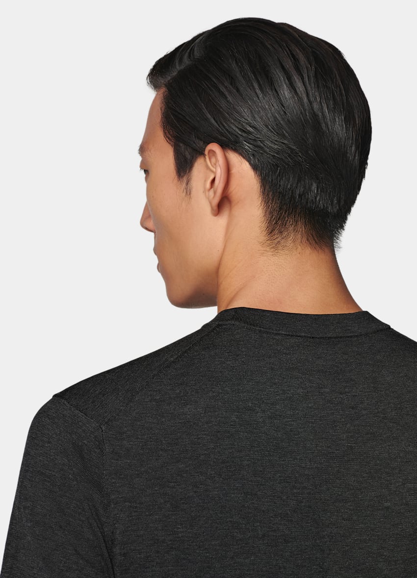 Dark Grey Short Sleeve Crewneck