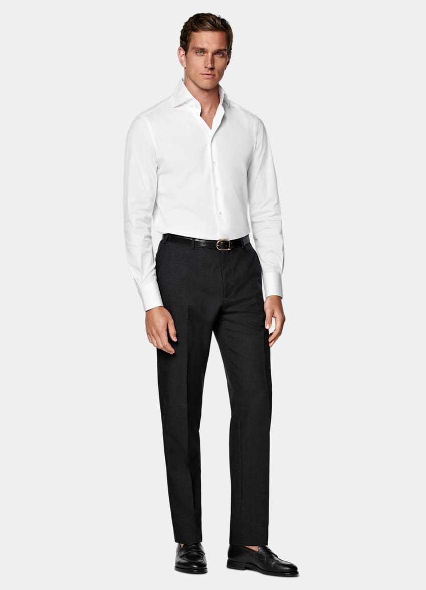 White Poplin Tailored Fit Shirt