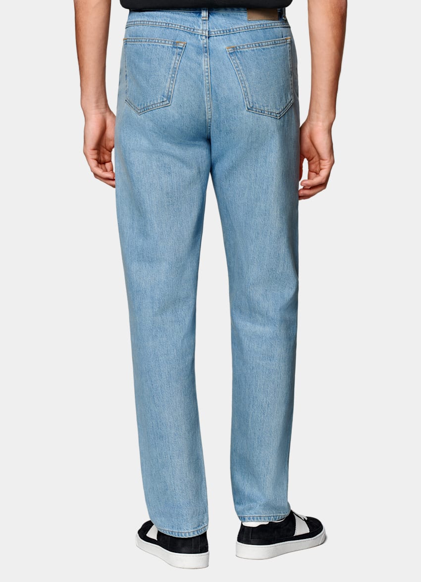 Light Blue Straight Leg Jeans