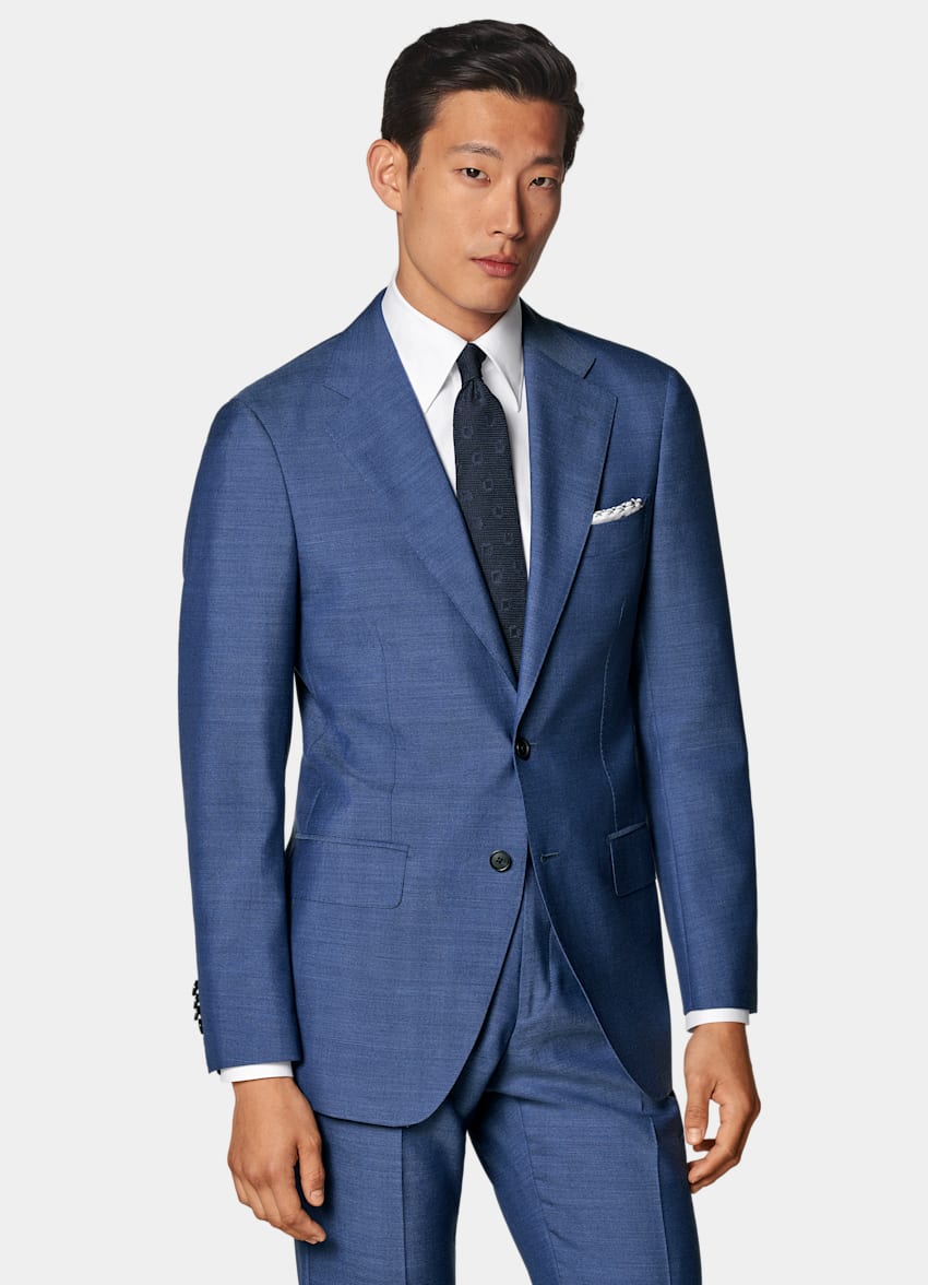 Mid Blue Perennial Tailored Fit Havana Suit
