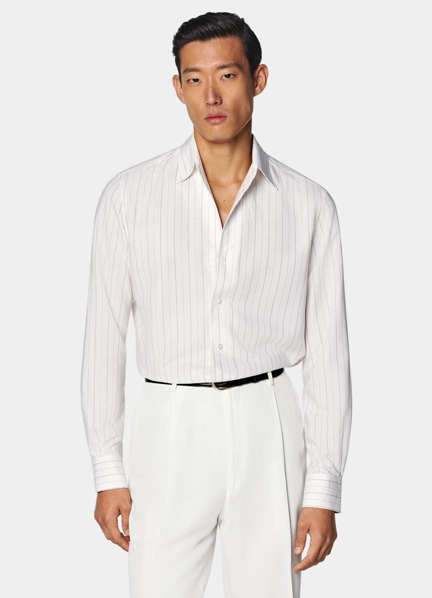 Off-White Striped Tailored Fit Shirt
