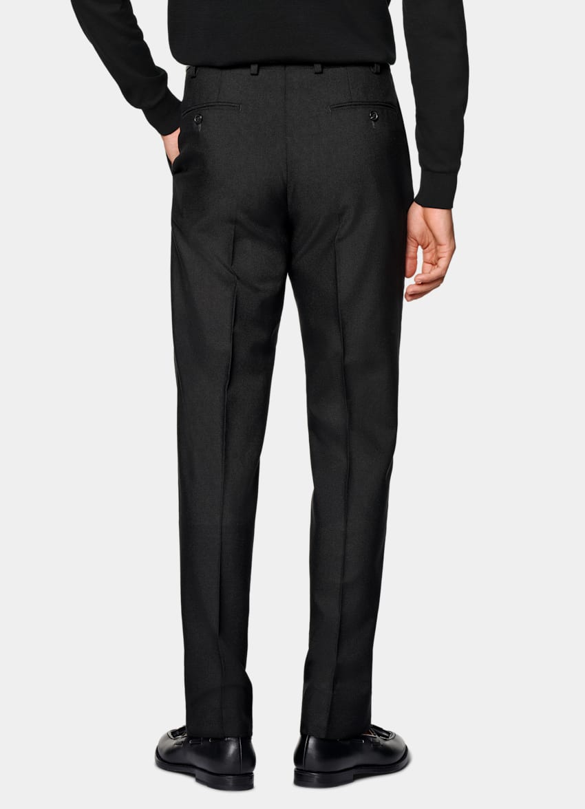 Black Straight Leg Suit Trousers