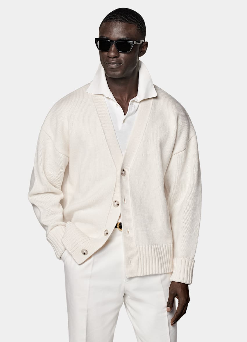 Off-White Merino Oversized Cardigan