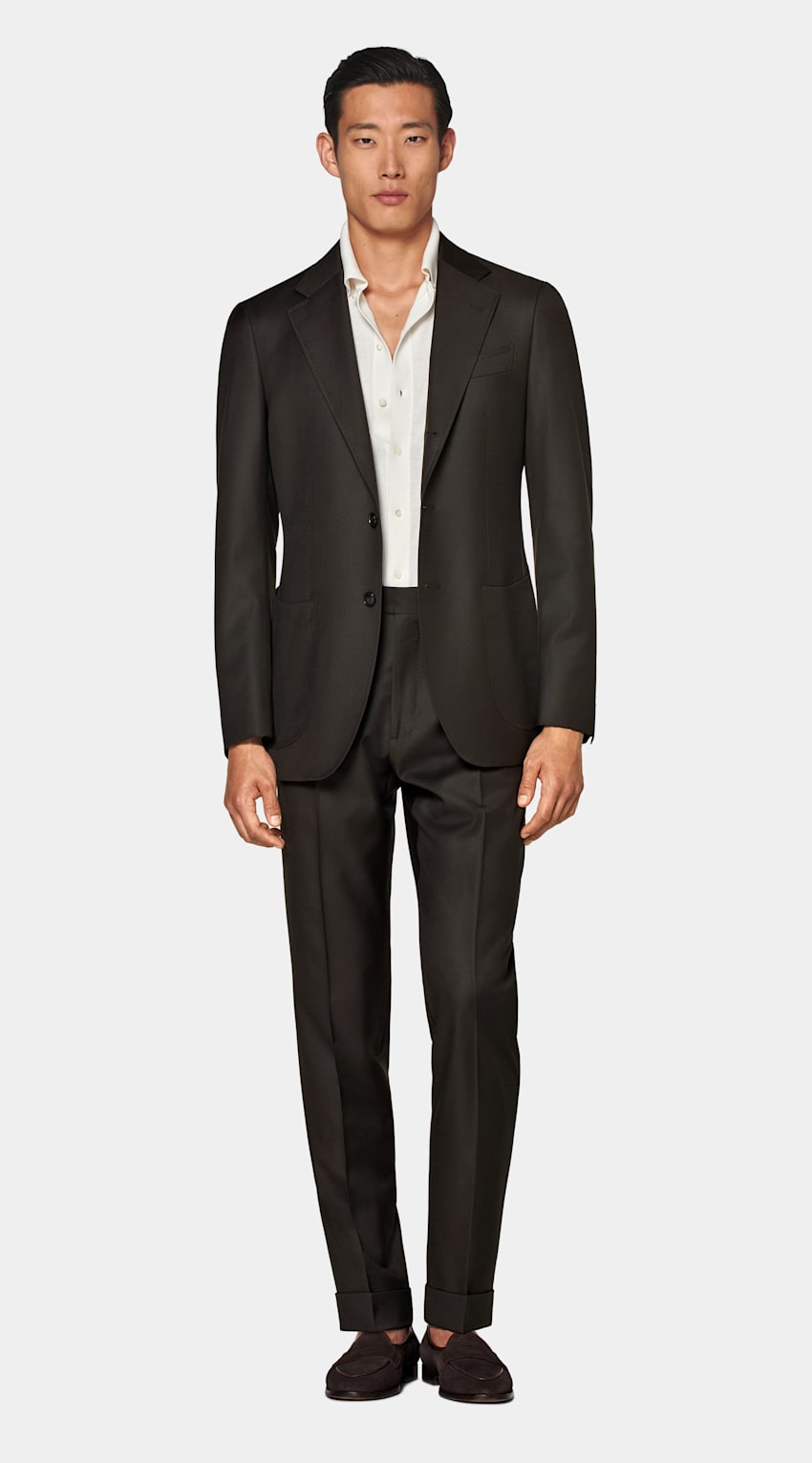 Dark Brown Perennial Tailored Fit Havana Suit