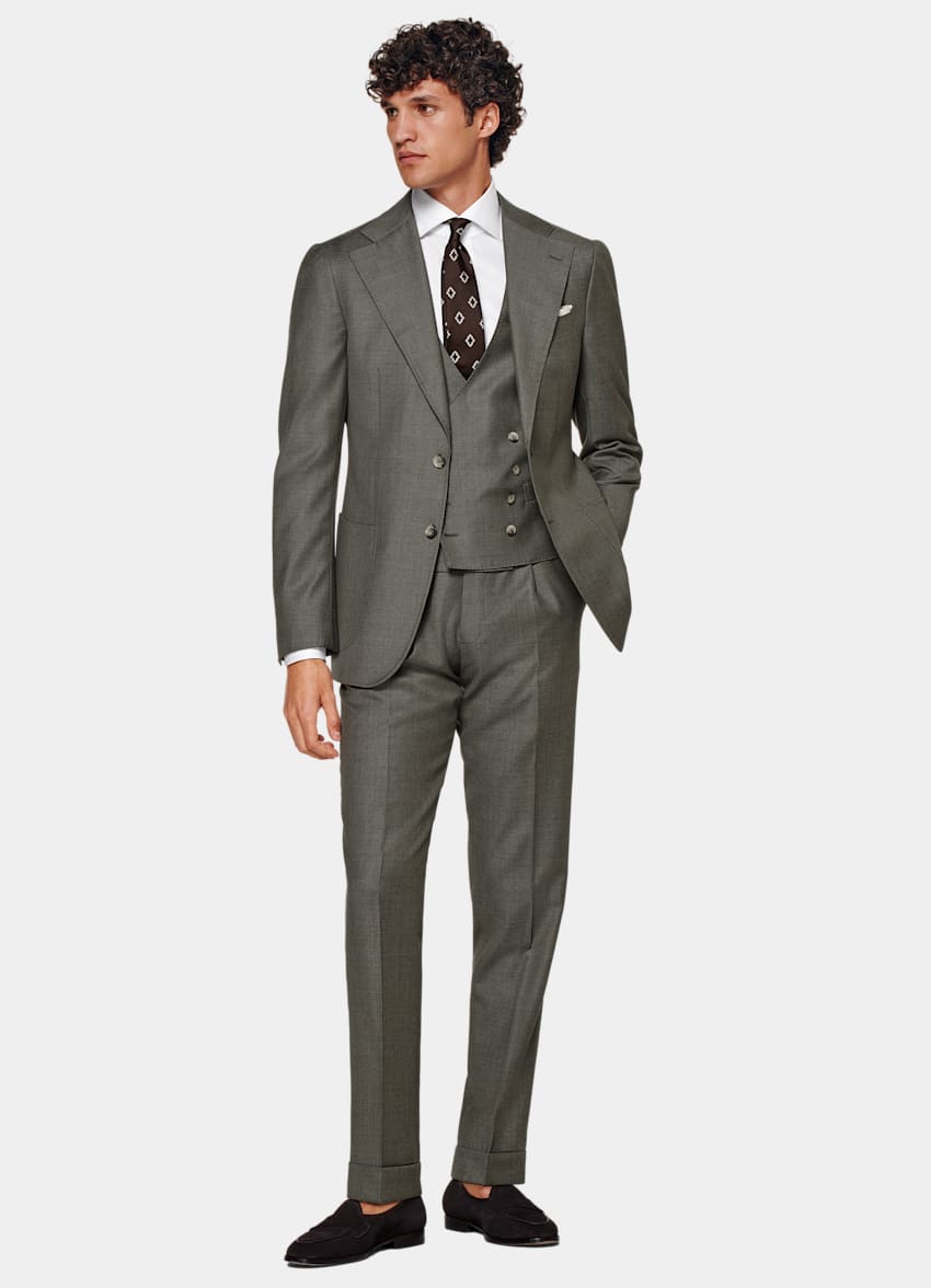 Dark Green Perennial Three-Piece Tailored Fit Havana Suit