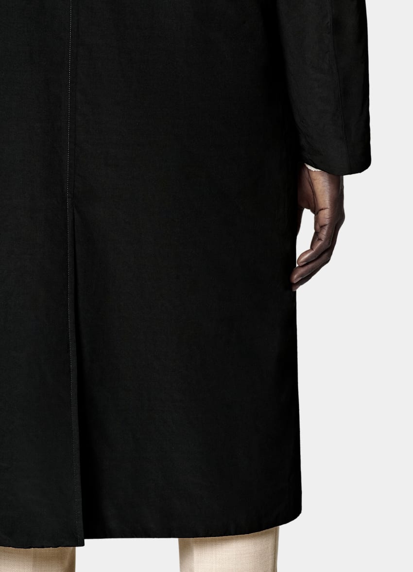 Black Padded Overcoat