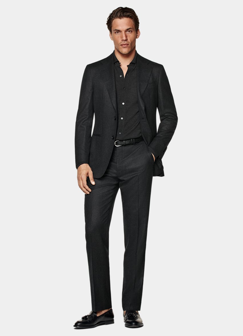 Dark Grey Tailored Fit Havana Suit