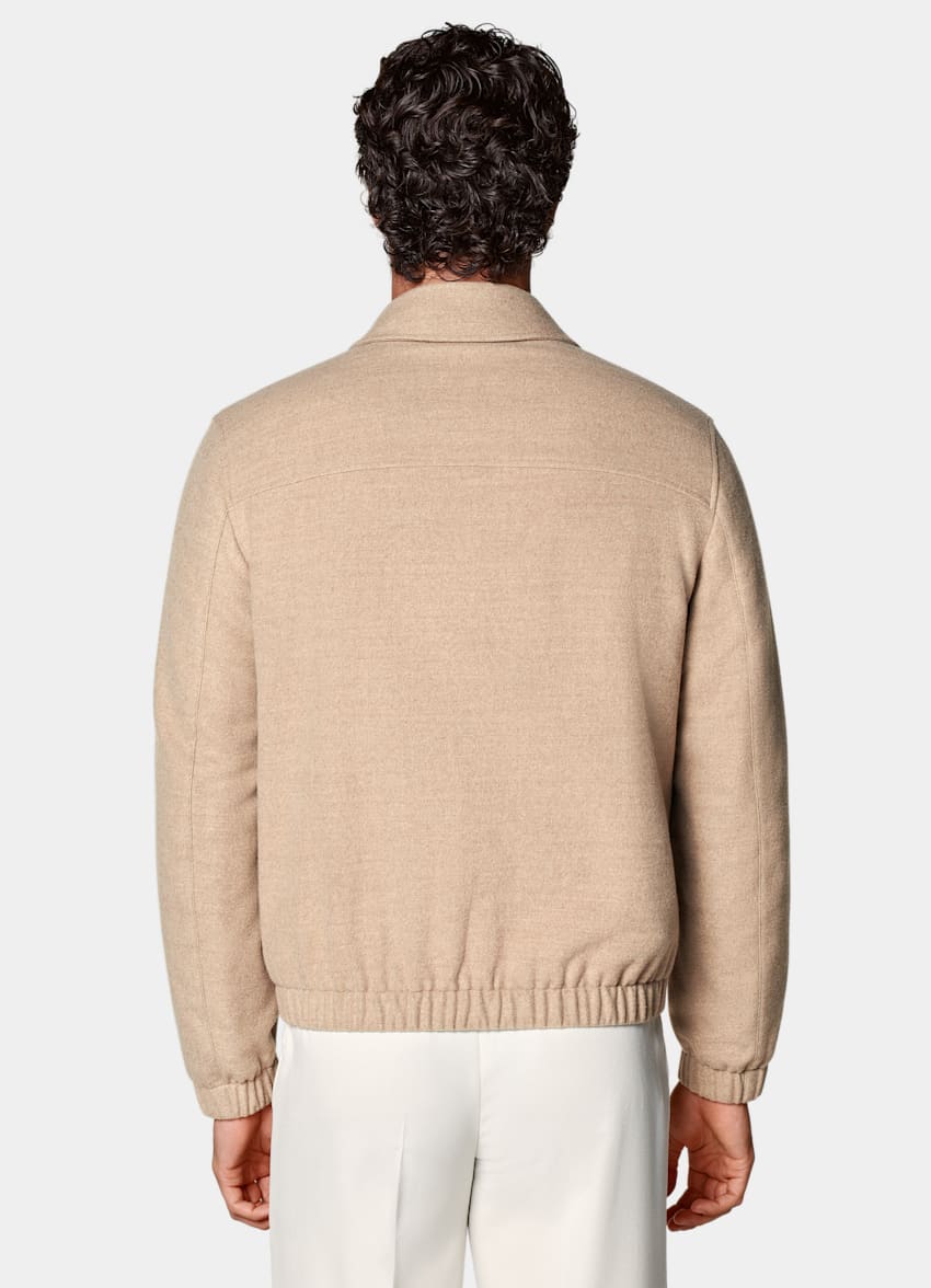 Light Brown Bomber Jacket