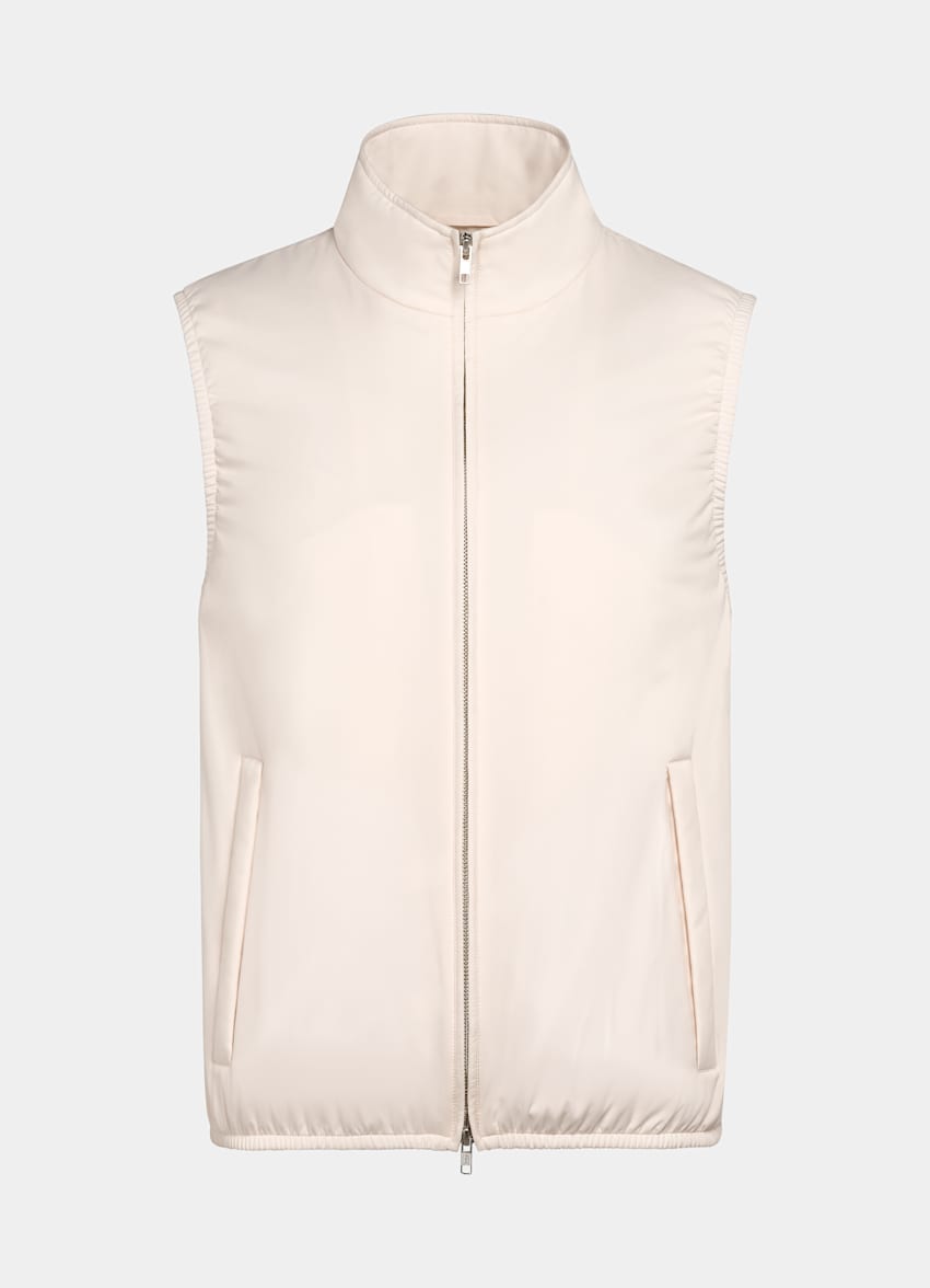 Off-White Light Padded Zip Vest