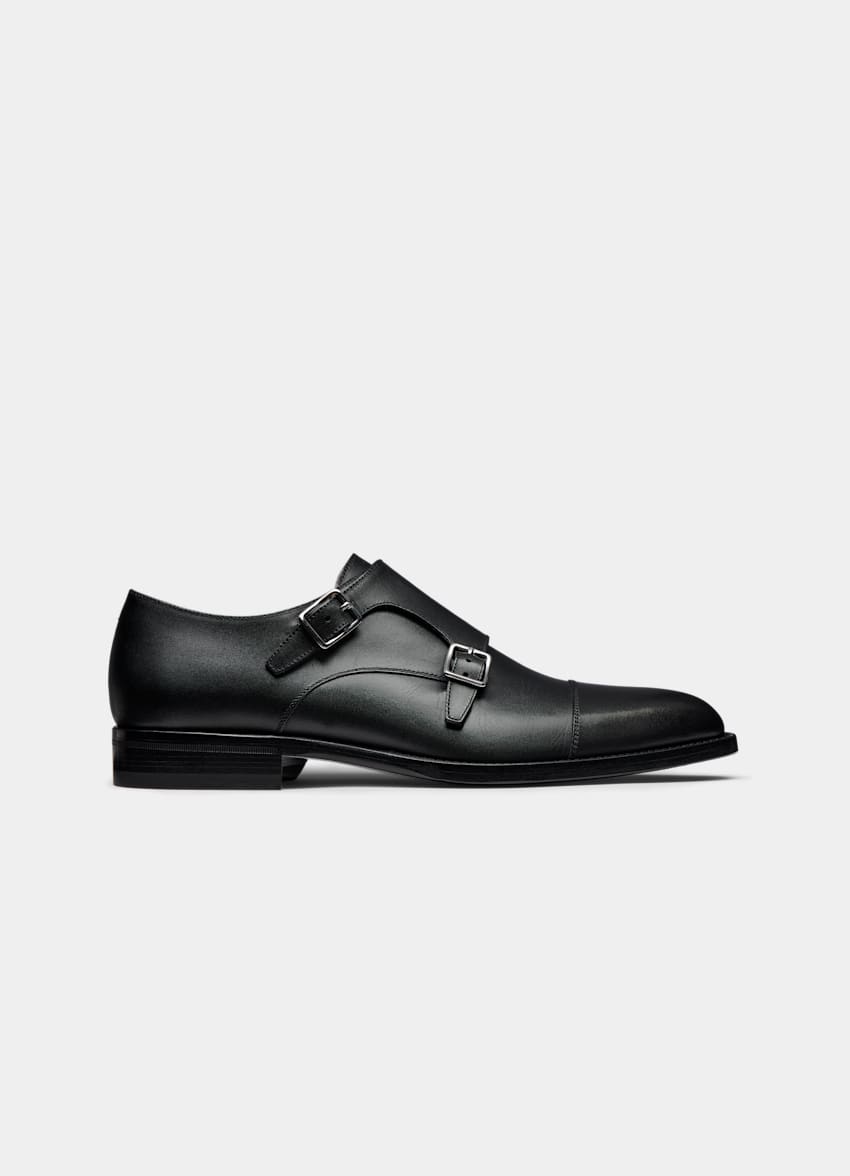Black Double Monk Strap