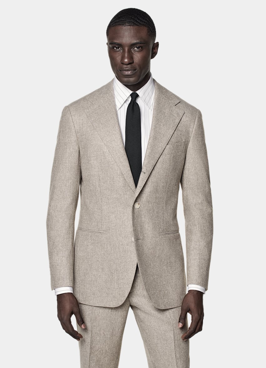 Taupe Relaxed Fit Roma Suit