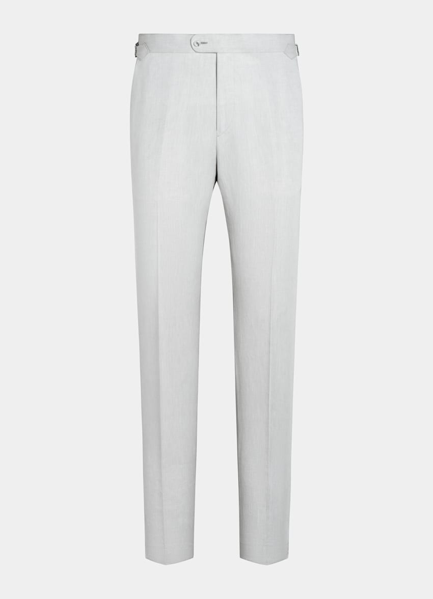 Light Grey Slim Leg Straight Pants