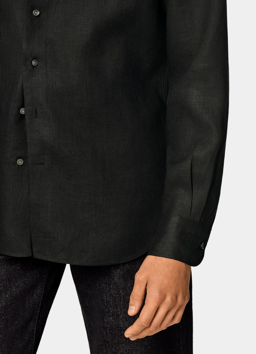 Black Tailored Fit Shirt