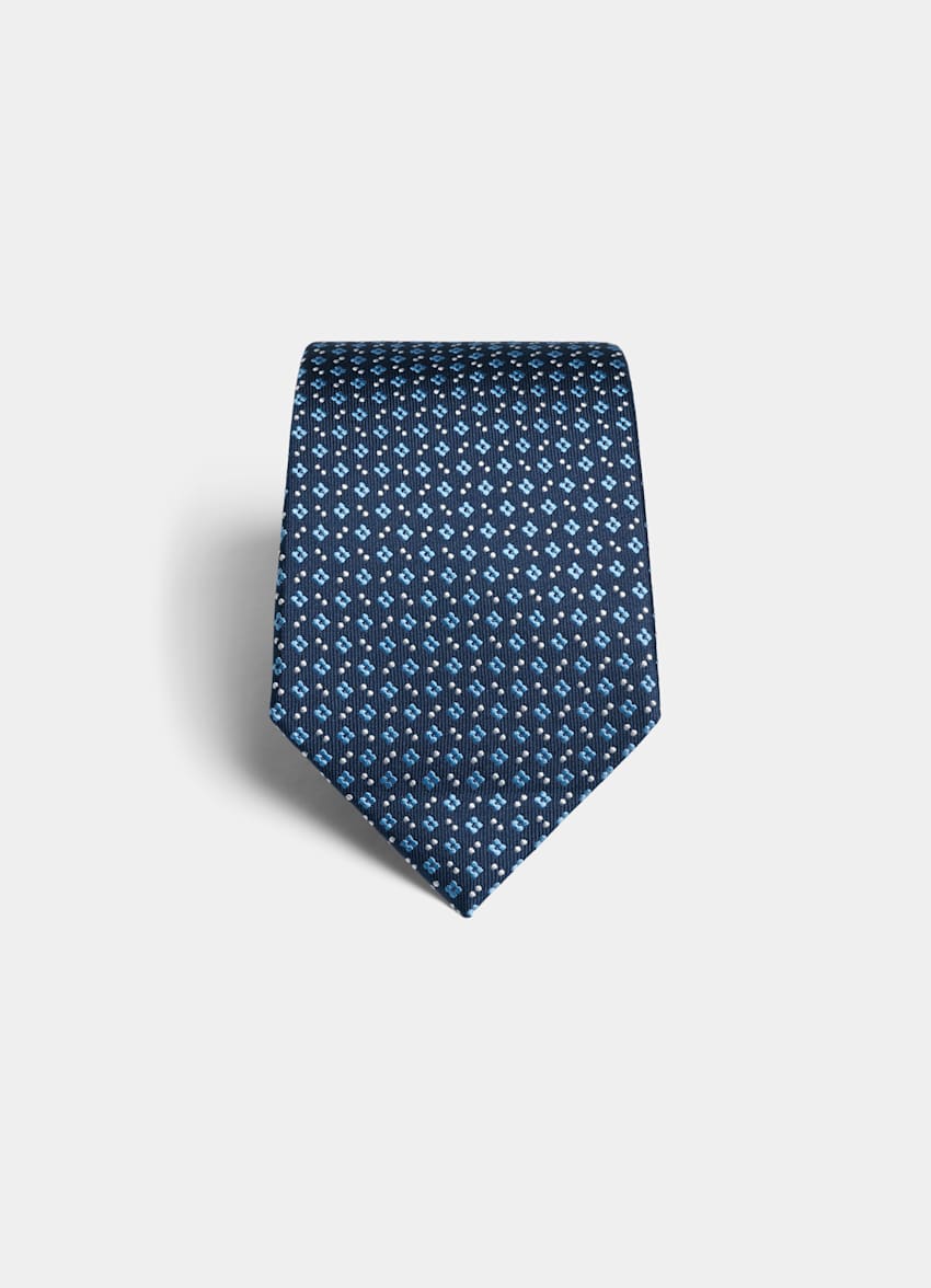 Blue Flower Tie