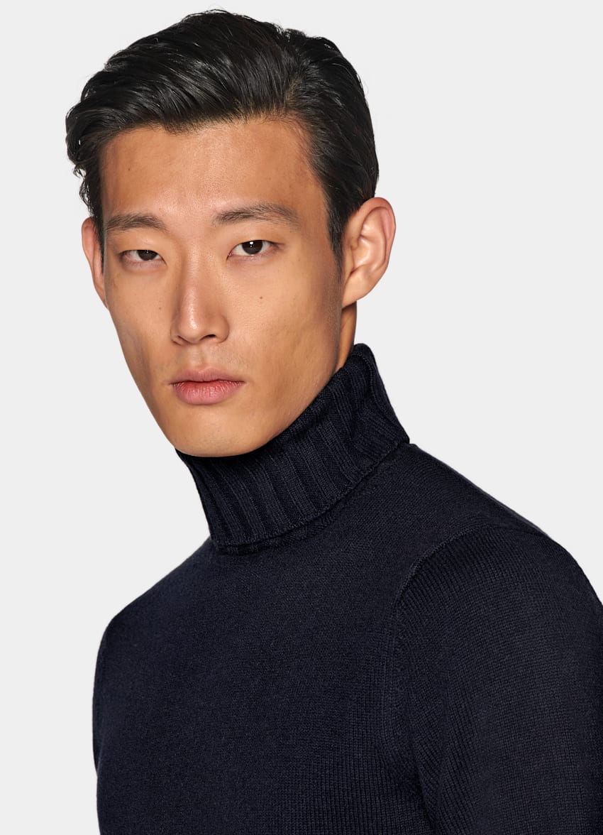 Navy Turtleneck