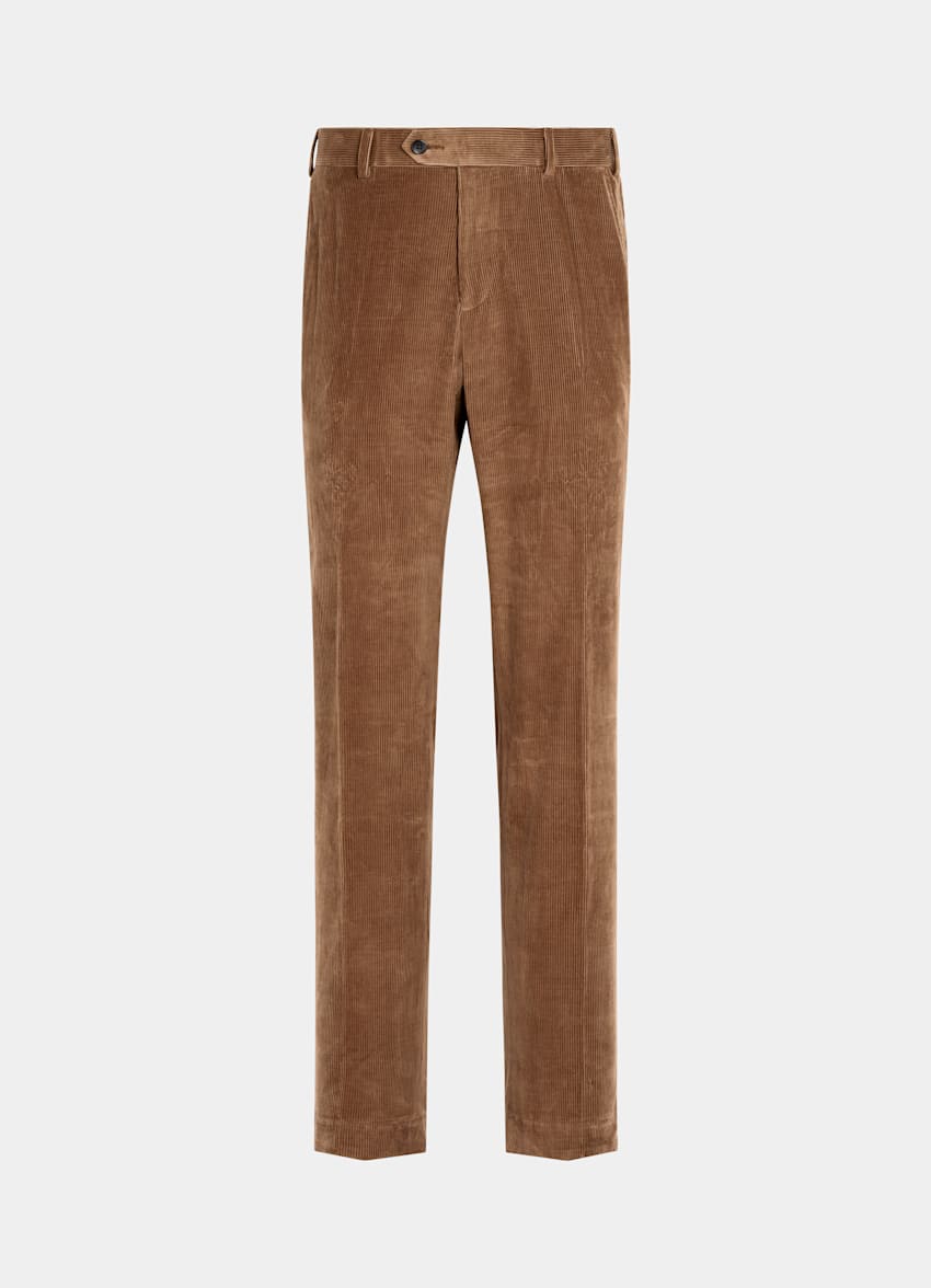 Mid Brown Straight Leg Pants