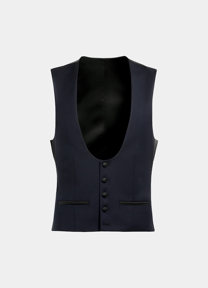 Navy Tuxedo Waistcoat