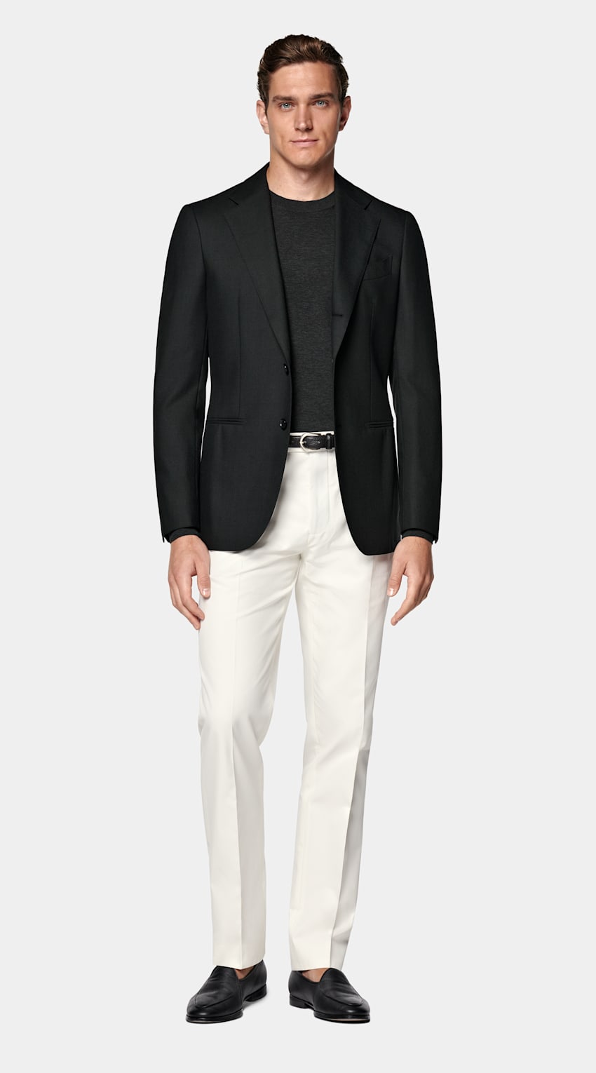 Dark Green Tailored Fit Havana Suit Jacket