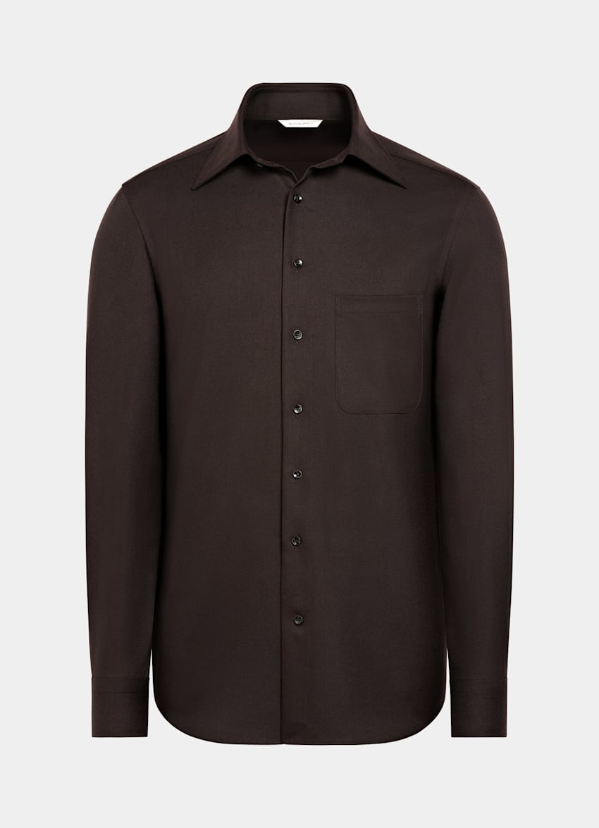 Dark Brown Relaxed Fit Shirt