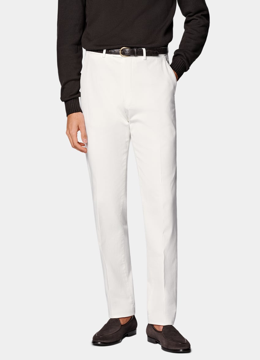Off-White Slim Leg Straight Chinos