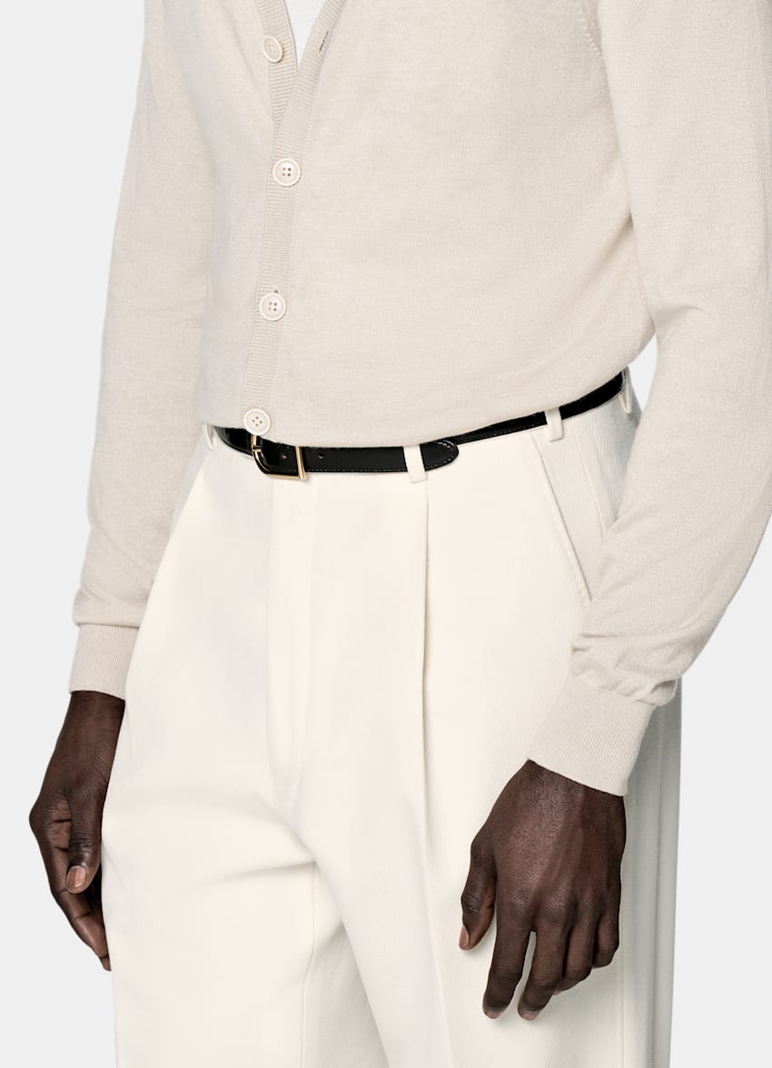 Sand V-Neck Cardigan