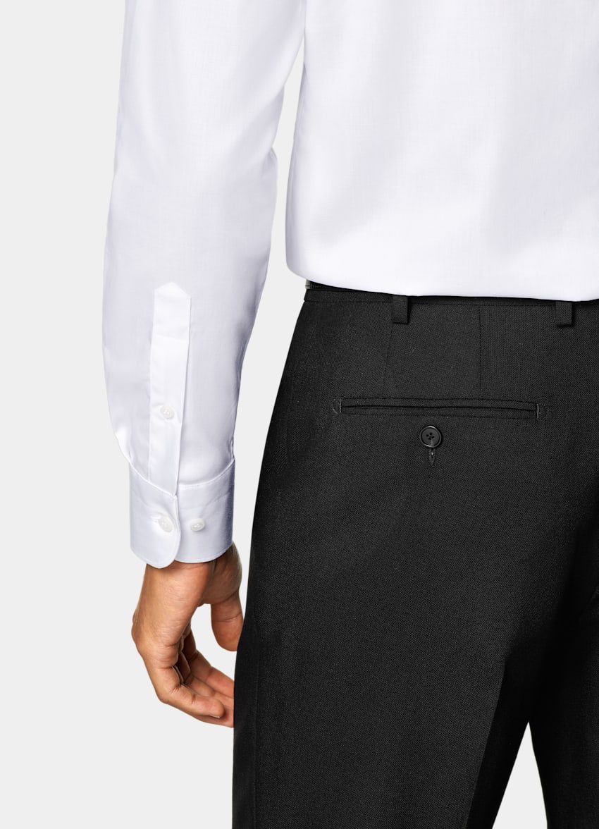 White Twill Tailored Fit Shirt