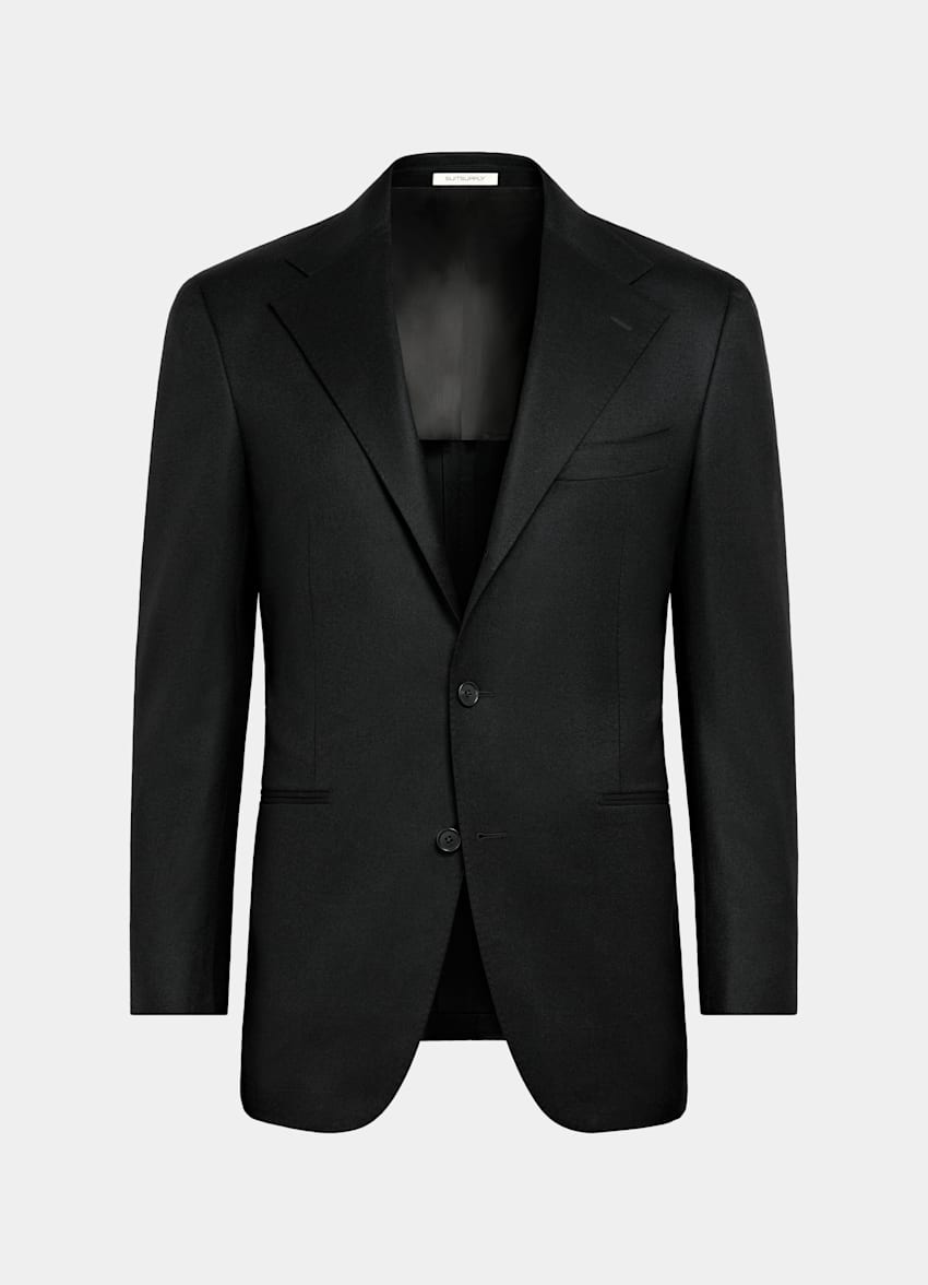 Black Relaxed Fit Roma Suit Jacket