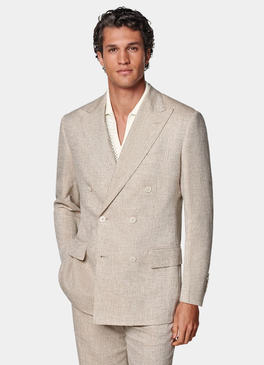 Sand Tailored Fit Milano Suit