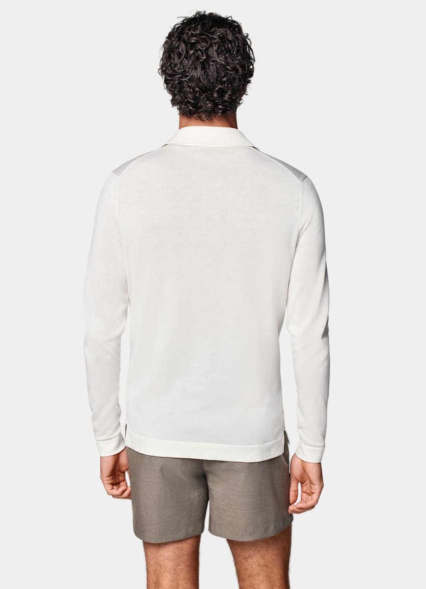 Off-White Long Sleeve Polo Cardigan