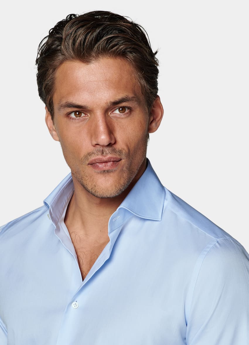 Light Blue Twill Extra Slim Fit Shirt