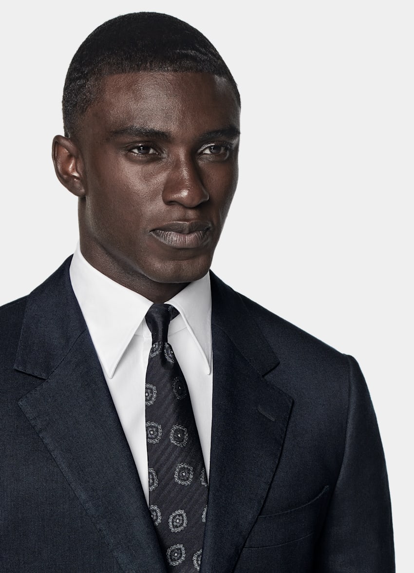 Navy Tailored Fit Milano Suit