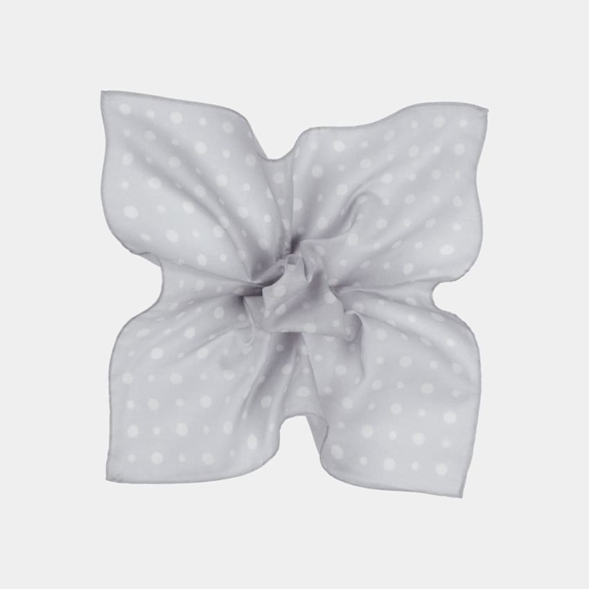 Grey Graphic Pocket Square