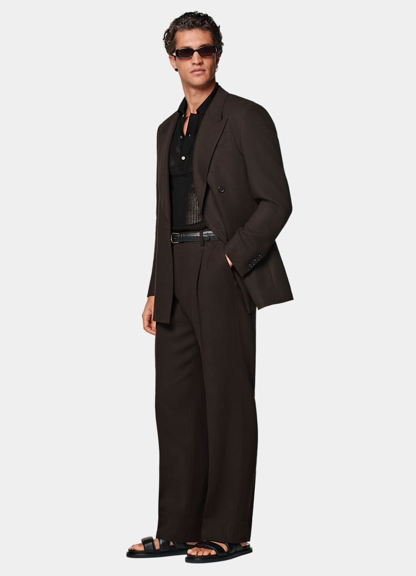 Mid Brown Tailored Fit Milano Suit