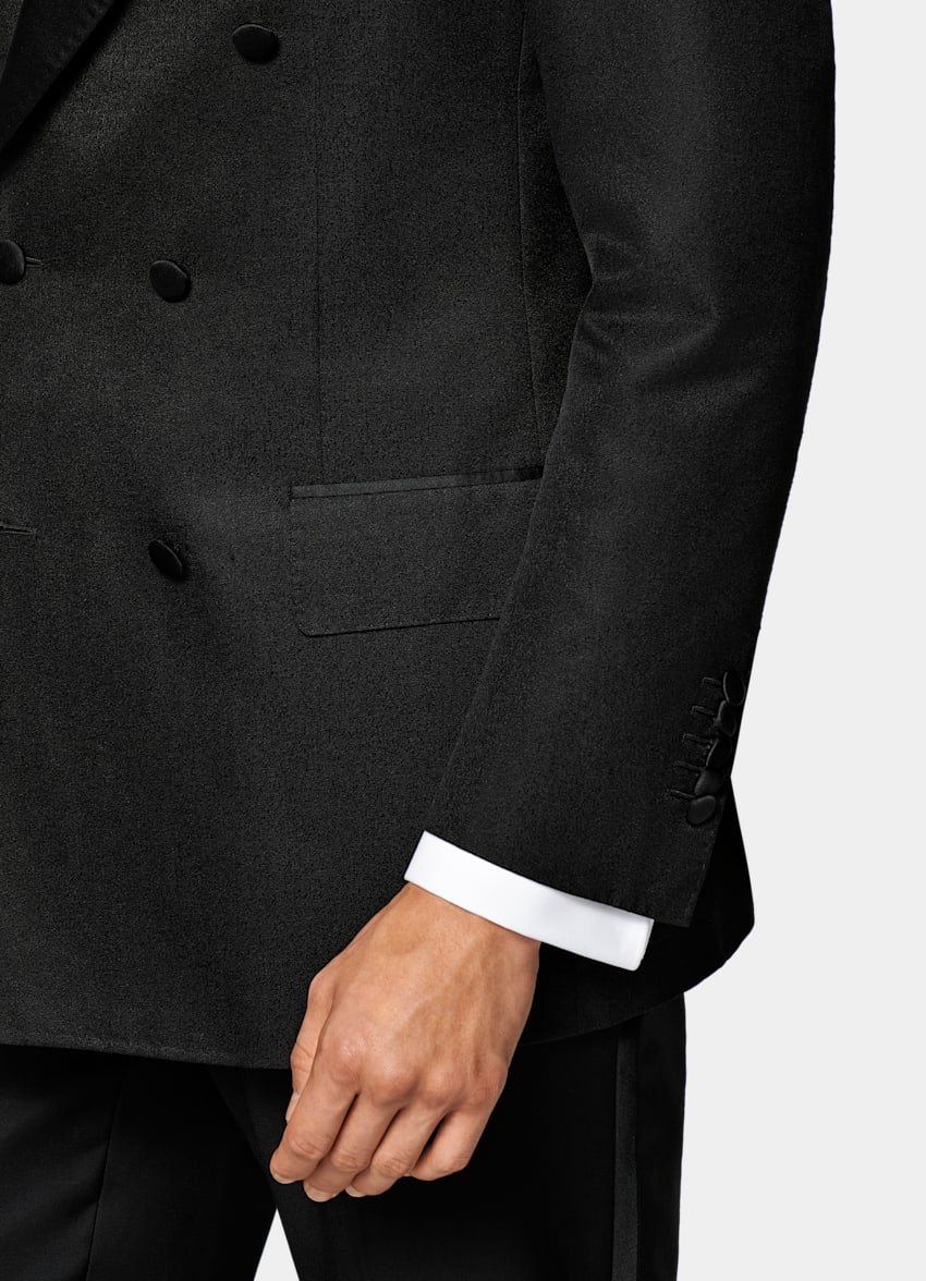 Black Tailored Fit Milano Dinner Jacket