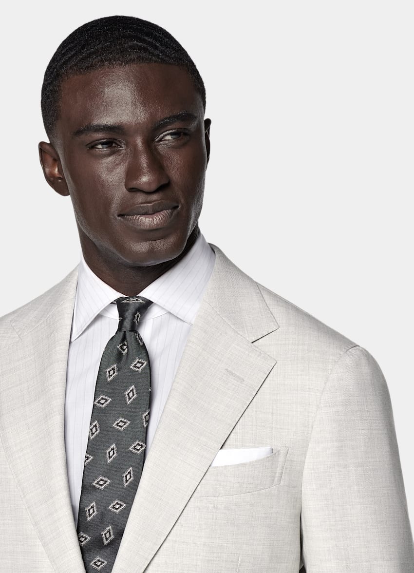 Light Grey Tailored Fit Havana Suit