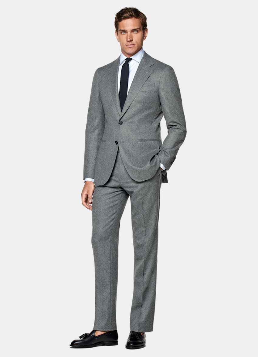 Mid Grey Tailored Fit Havana Suit
