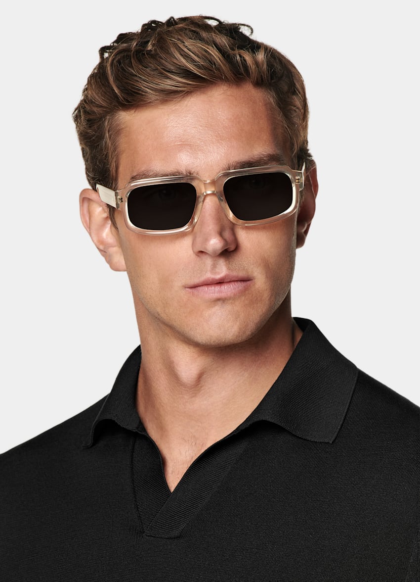 Black Buttonless Polo