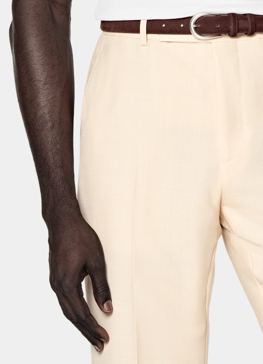 Light Yellow Tailored Fit Milano Suit