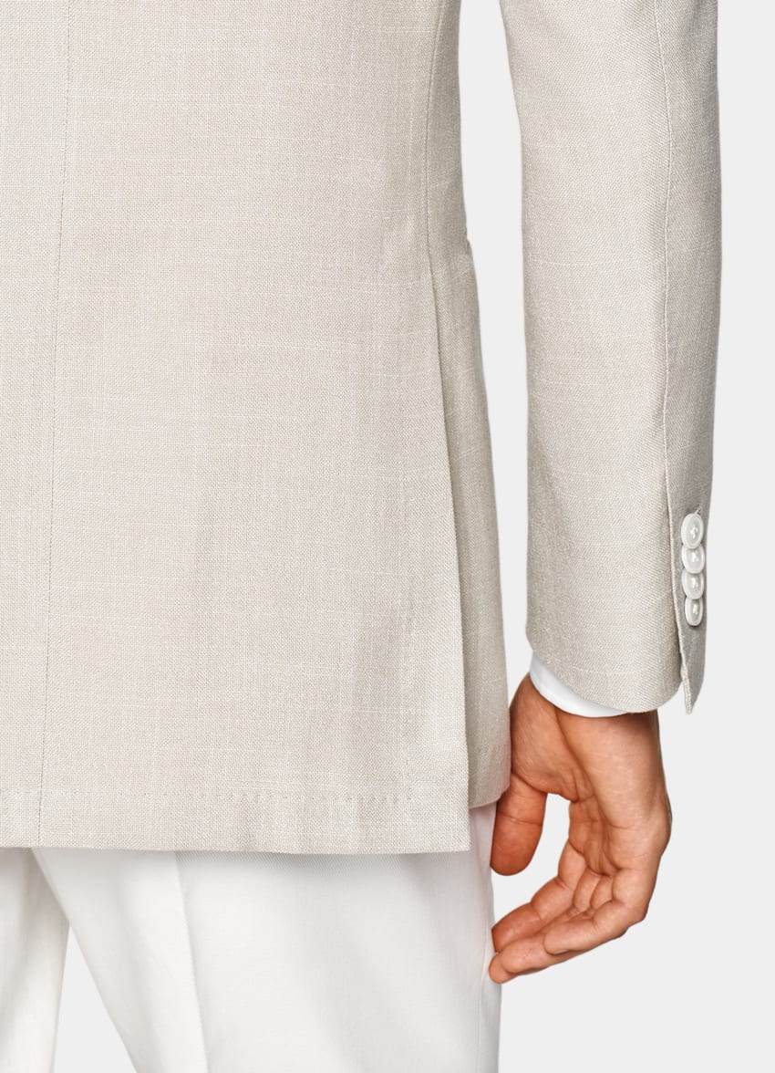 Light Taupe Tailored Fit Havana Blazer