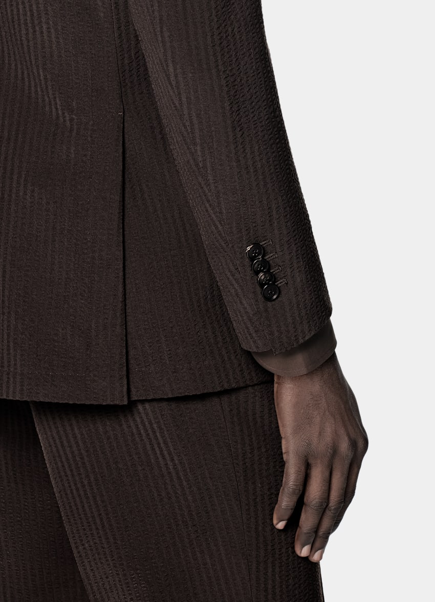 Dark Brown Relaxed Fit Roma Suit