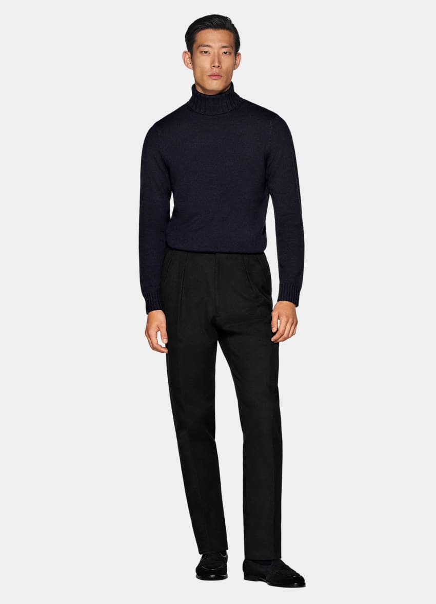 Navy Turtleneck