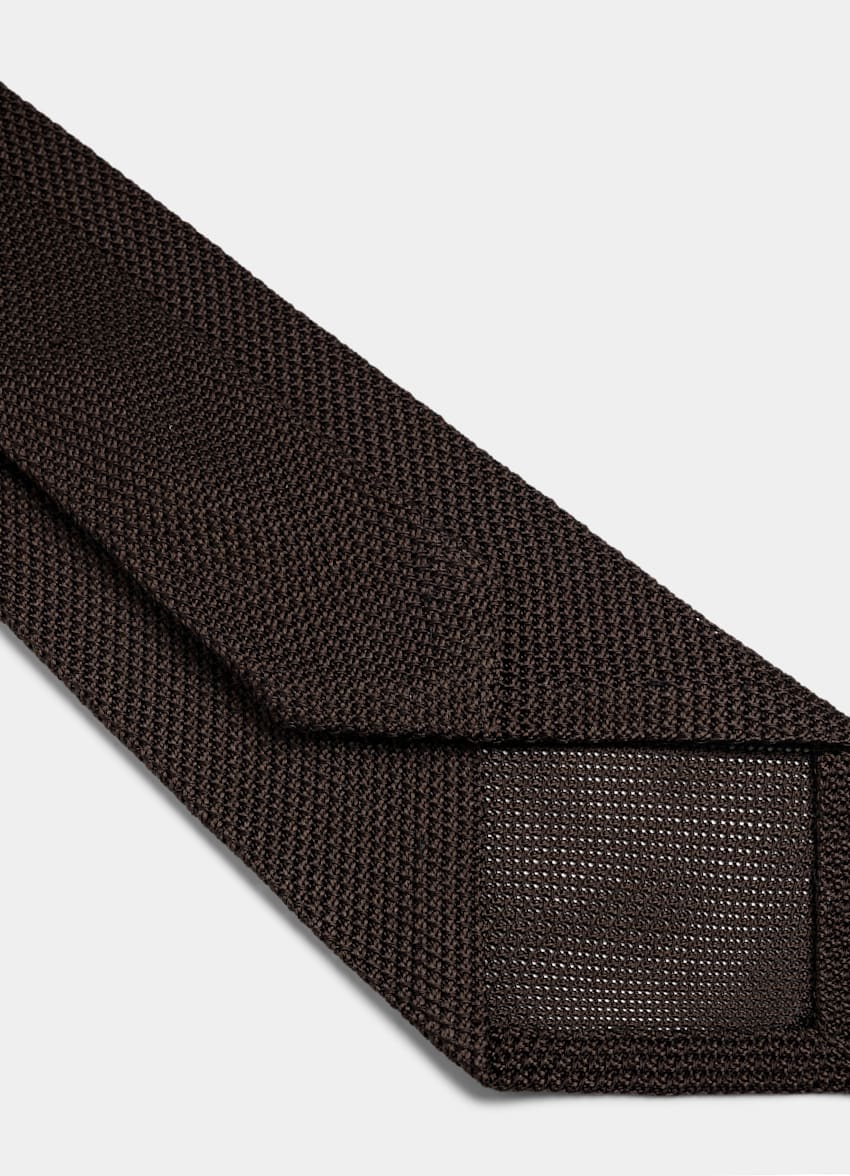 Dark Brown Grenadine Tie