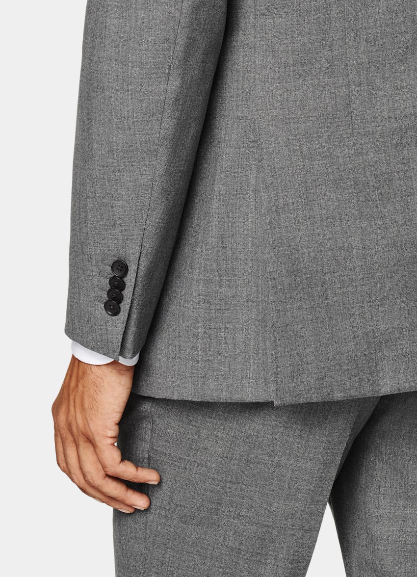 Mid Grey Perennial Tailored Fit Lazio Suit